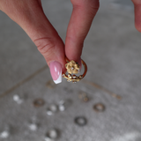 Saga spinning ring - recycled stainless steel (Adjustable/onesize) - Gold