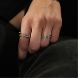 Elba thin rotating ring - stainless steel silver