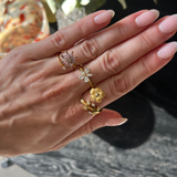 Ella spinning ring - recycled stainless steel - Gold