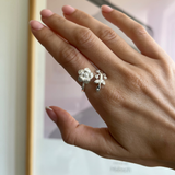 Saga snurrande ring - återvunnet rostfritt stål (Justerbar/onesize) - Silver