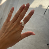 Saga snurrande ring - återvunnet rostfritt stål (Justerbar/onesize) - Silver