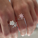 Maja Spinning Ring - Recycled Stainless Steel (Adjustable/Onesize) - Silver Pink