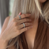 Elba rotation ring - stainless steel silver