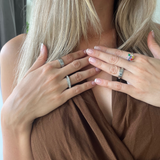 Elba rotation ring - stainless steel silver