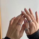 Elba rotation ring - stainless steel silver