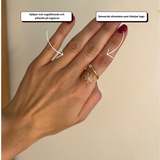 Maja spinning ring - recycled stainless steel (Adjustable/onesize)