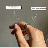 Elba rotation ring - stainless steel silver