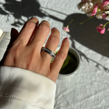 Elba rotation ring - stainless steel silver