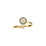 Zeia spinning Ring - Sterling Silver 925 (Adjustable) - Gold plating