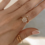 Maja spinning ring - recycled stainless steel (Adjustable/onesize)