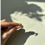 Saga spinning ring - recycled stainless steel (Adjustable/onesize) - Gold